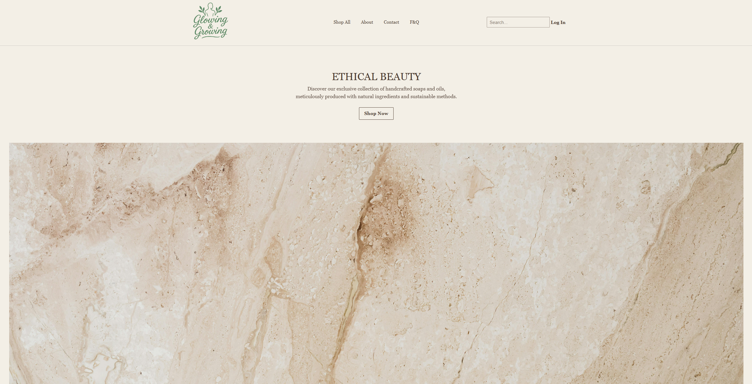 Glowing and Growing website project preview